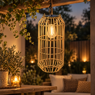 Countryfield Solar lamp hangend LED Kalita L naturel