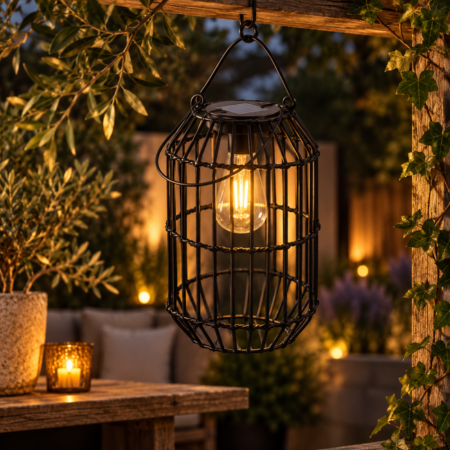 Countryfield Solar lamp hangend LED Kalita M zwart