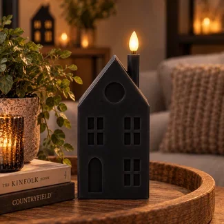 Countryfield Huis kaars LED Lyon L zwart
