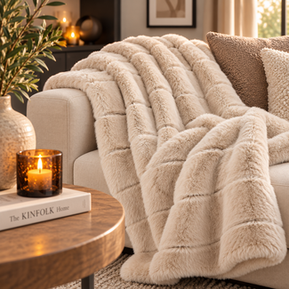 Countryfield Plaid Imitatiebont Cosy Eloise beige