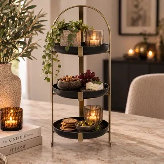 Countryfield Etagere Montrel S zwart / messing
