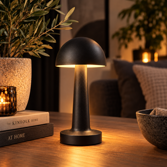 Countryfield Tafellamp met dichte kap Lampa zwart