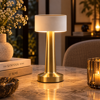 Countryfield Tafellamp Lampa goud / wit oplaadbaar