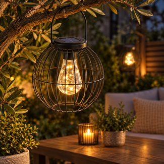 Countryfield Hanglamp LED solar Arli S zwart