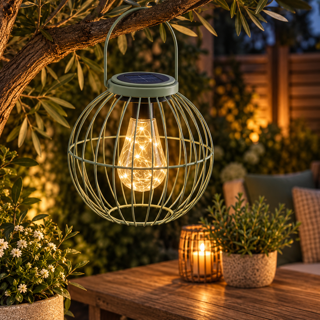 Countryfield Hanglamp LED solar Arli S groen