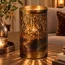 Countryfield Theelicht Cato XL verbrand goud 26 cm hoog