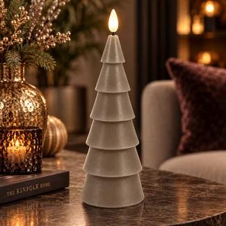 Countryfield Kerstboomkaars strak LED Lyon L grijs