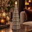 Countryfield Kerstboomkaars strak LED Lyon L grijs