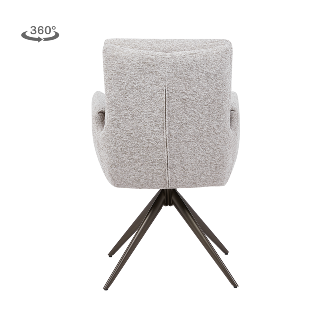 Tower Living Varzo Armstoel - Toro 35 beige (draaibaar) - Frame anodic frame