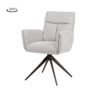 Tower Living Varzo Armstoel - Toro 35 beige (draaibaar) - Frame anodic frame