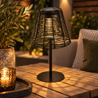 Countryfield Tafellamp solar LED Hira zwart