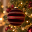Countryfield Kerstbal Robee L donkerrood - Ø12CM