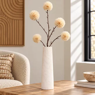 ISAA Kunsttak Pompom 100 cm - creme