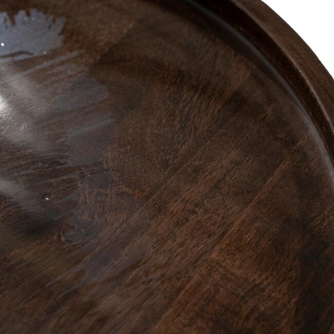 By Boo Bijzettafel Eclat Bruin Mangohout Ø40 cm  – By-Boo