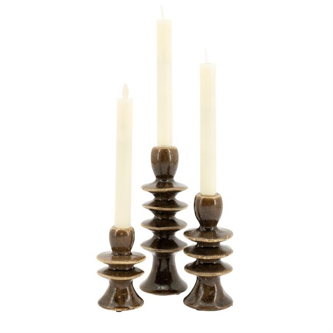 By Boo Kandelaren Cimba - set van 3 - bruin
