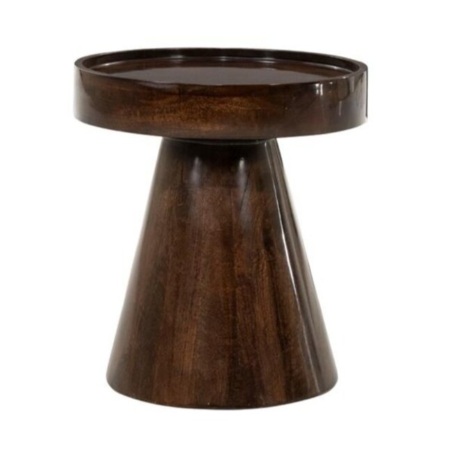 By Boo Bijzettafel Eclat Bruin Mangohout Ø40 cm  – By-Boo
