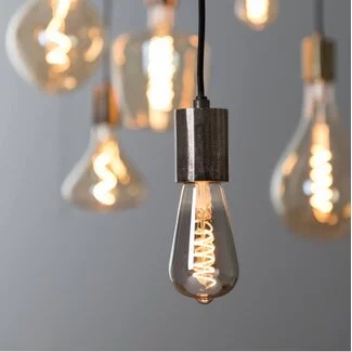 Light en Living Deco LED hoekig Ø6,5x14,5 cm LIGHT 4W smoke E27 dimbaar