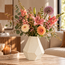 Light en Living Vaas deco 25x21x30,5 cm POVINA keramiek crème
