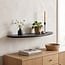Light en Living Wandplank 110x25x3 cm GINOSA hout  mat zwart