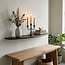 Light en Living Wandplank 90x19x2 cm GINOSA hout mat zwart