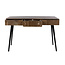 WoonStijl Haltafel / kaptafel Curve 3 lades Acacia Bruin.
