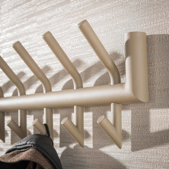 WoonStijl Kapstok Tubo 2x6 haken Beige