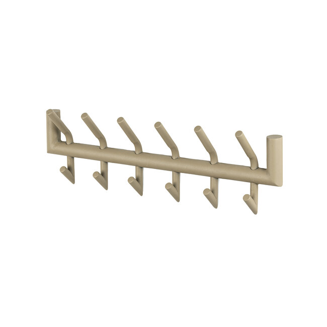 WoonStijl Kapstok Tubo 2x6 haken Beige