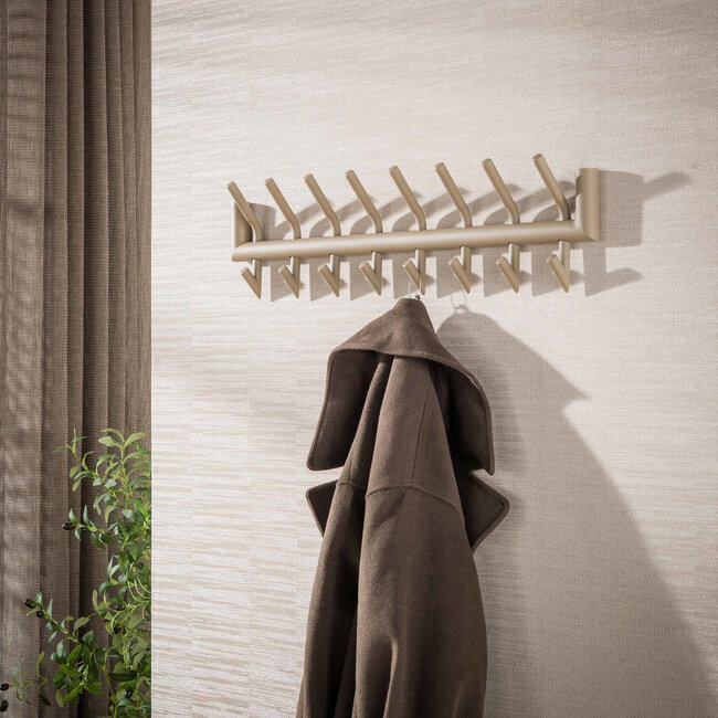 WoonStijl Kapstok Tubo 2x8 haken Beige