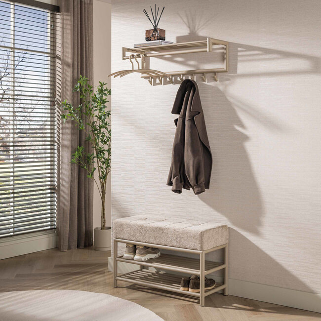 WoonStijl Kapstok Tubo 7 haken Drift beige