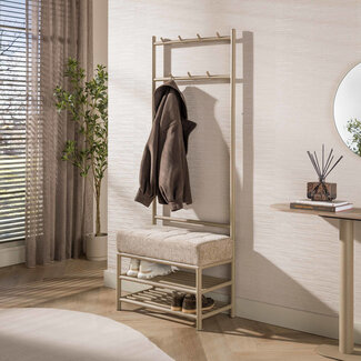 WoonStijl Garderobebank Luno 70cm Beige