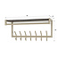 WoonStijl Kapstok Terra roede en hoedenplank 2x7 haken Beige