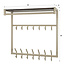 WoonStijl Kapstok Terra hoog roede en hoedenplank 3x7 haken Beige