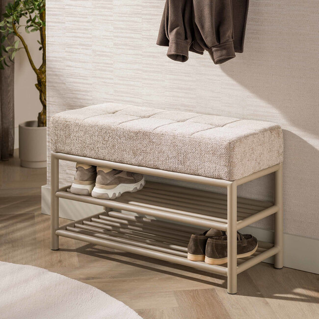 WoonStijl Schoenenbank Terra 85cm Beige