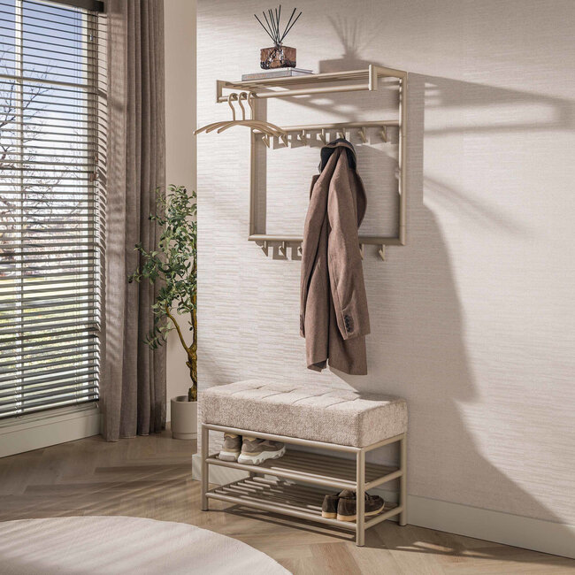 WoonStijl Schoenenbank Terra 85cm Beige