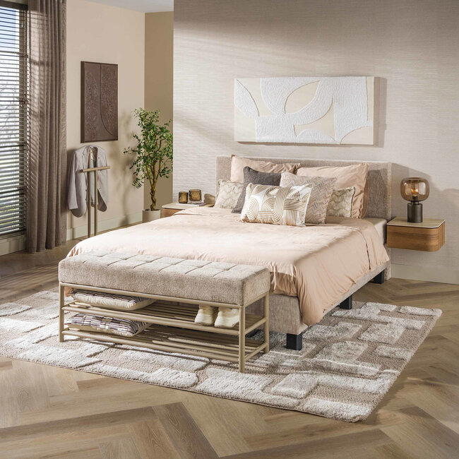 WoonStijl Schoenenbank Terra 125cm Beige