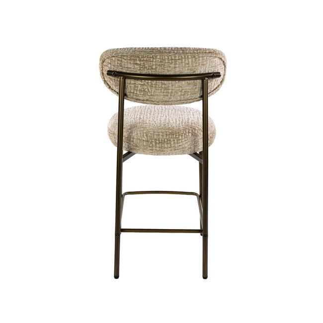 WoonStijl Barstoel Round Cargo zand - frame bruin