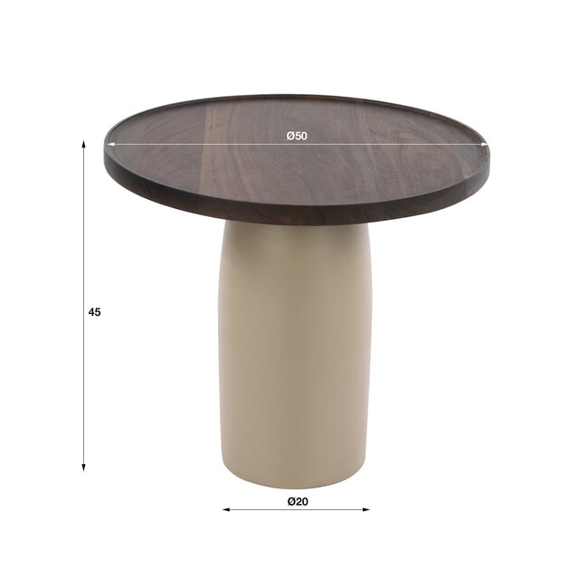 WoonStijl Bijzettafel Dune Beige