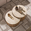 WoonStijl Salontafel Ceramo half rond set van 2 Keramiek travertin