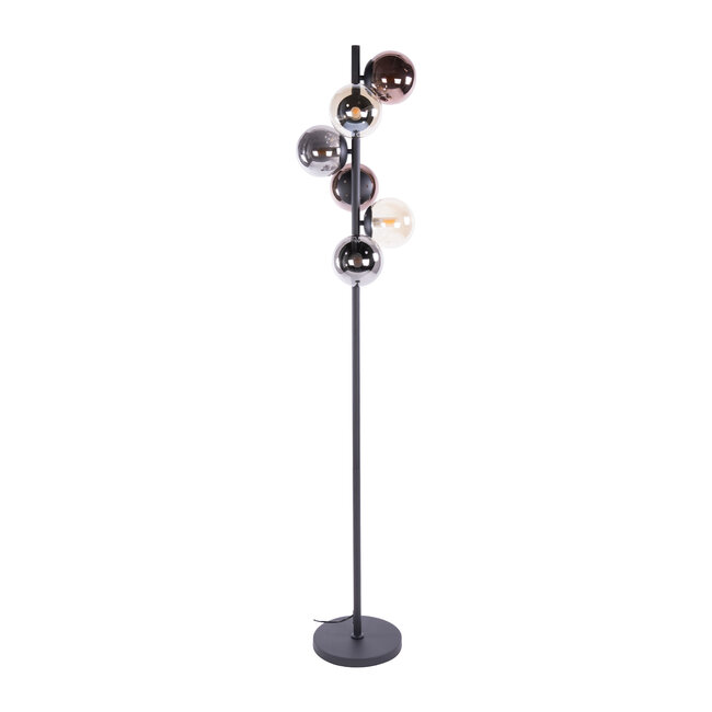 WoonStijl Vloerlamp Orb 6-lichts Zwart