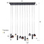 WoonStijl Hanglamp Orb 6+5-lichts Zwart