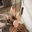 WoonStijl Hanglamp Cocoon pendel getrapt 5-lichts Sienna bruin-frosted