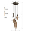 WoonStijl Hanglamp Cocoon pendel getrapt 5-lichts Sienna bruin-frosted