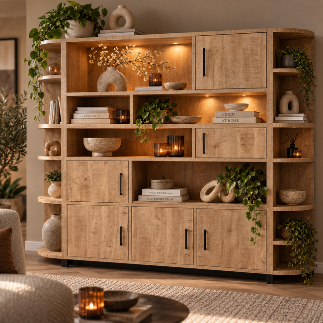 WoonMax Wandkast Combine groot met zijkast showroommodel