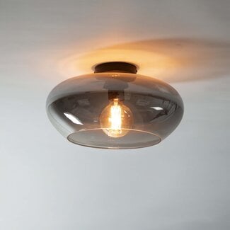 WoonStijl Plafondlamp elevate glass smoke grey