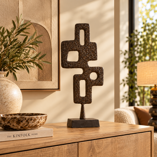 Light en Living Ornament op voet 23,5x10x54 cm VEX donker bruin