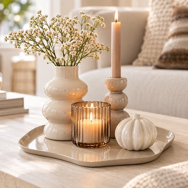 HomeBound by KY Metalen dienblad Haru glossy sand