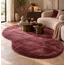 HomeBound by KY Vloerkleed Fluffy Miro kidney 200x300cm burgundy