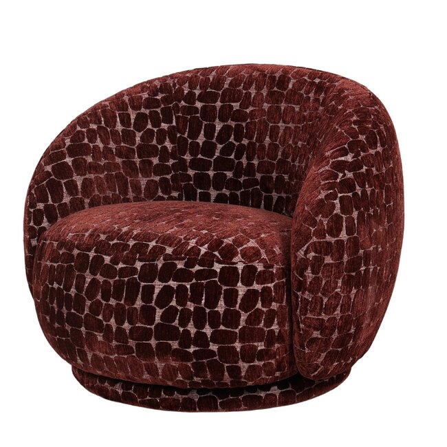 HomeBound by KY Fauteuil Celeste Pebble Burgundy
