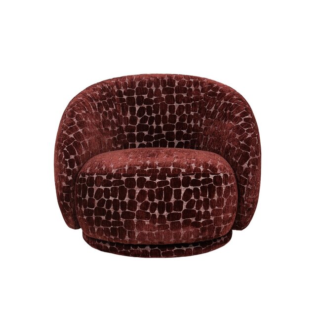 HomeBound by KY Fauteuil Celeste Pebble Burgundy