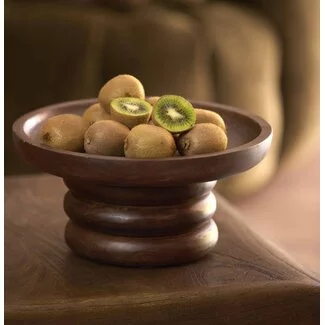Light en Living Schaal op voet Ø32x15 cm ADRO hout  roodbruin